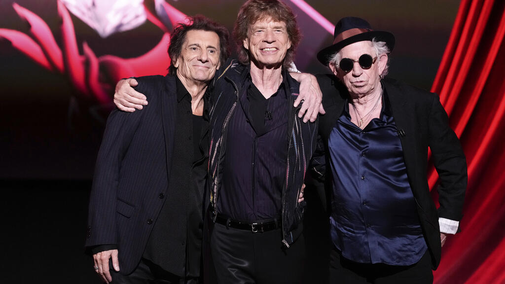 Ronnie Wood, Mick Jagger y Keith Richards posan en la presentación de "Hackney Diamonds".